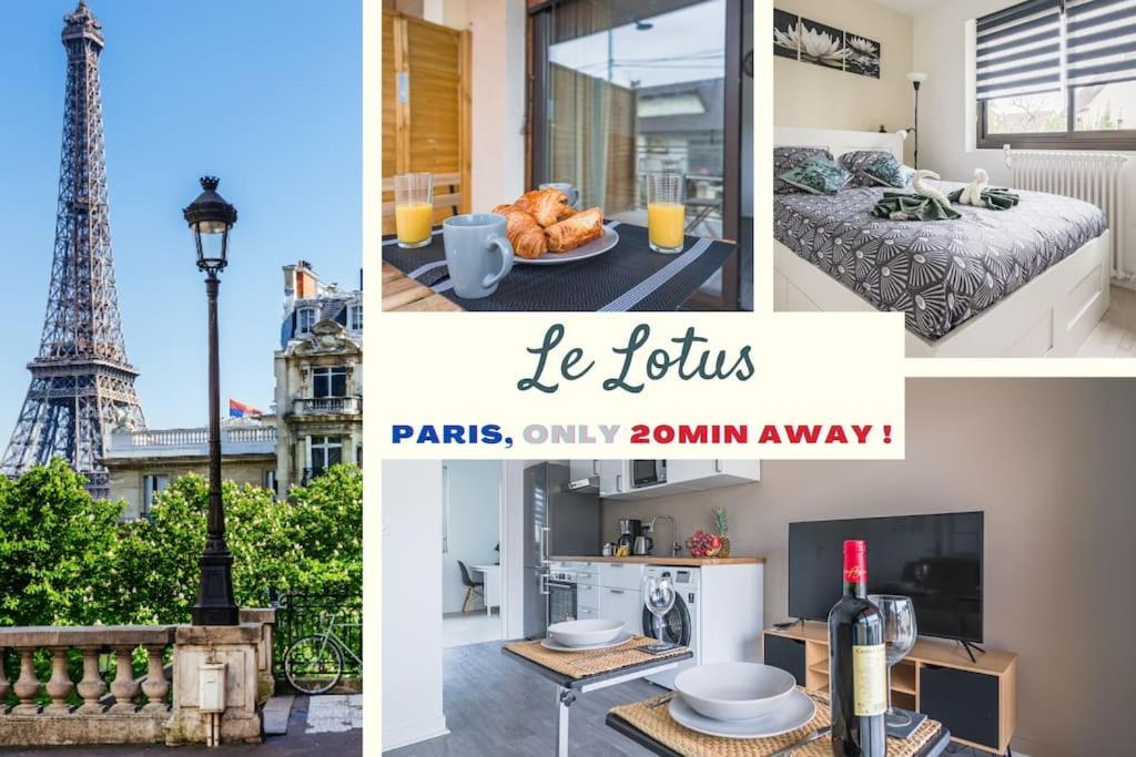 Le Lotus - Self Checkin - 20Min From Paris - Free Parking Around Lägenhet Drancy Exteriör bild